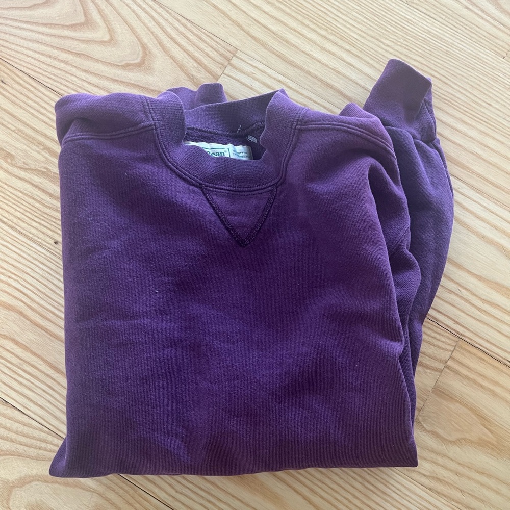 Vintage plum LL Bean sweatshirt S